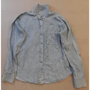 Splendid Collection‎ Womens Small Denim Long Sleeve Polo Shirt
